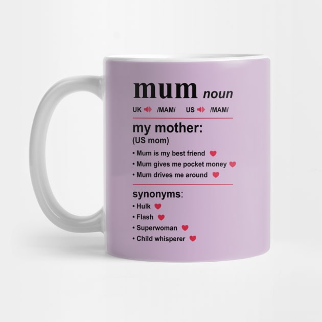 Definition of Mum (Mom, Ma, Mama, Madre) by dkdesigns27